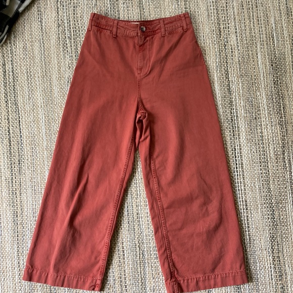 Free People Rust Wide Leg Pants size 26 - Picture 1 of 5